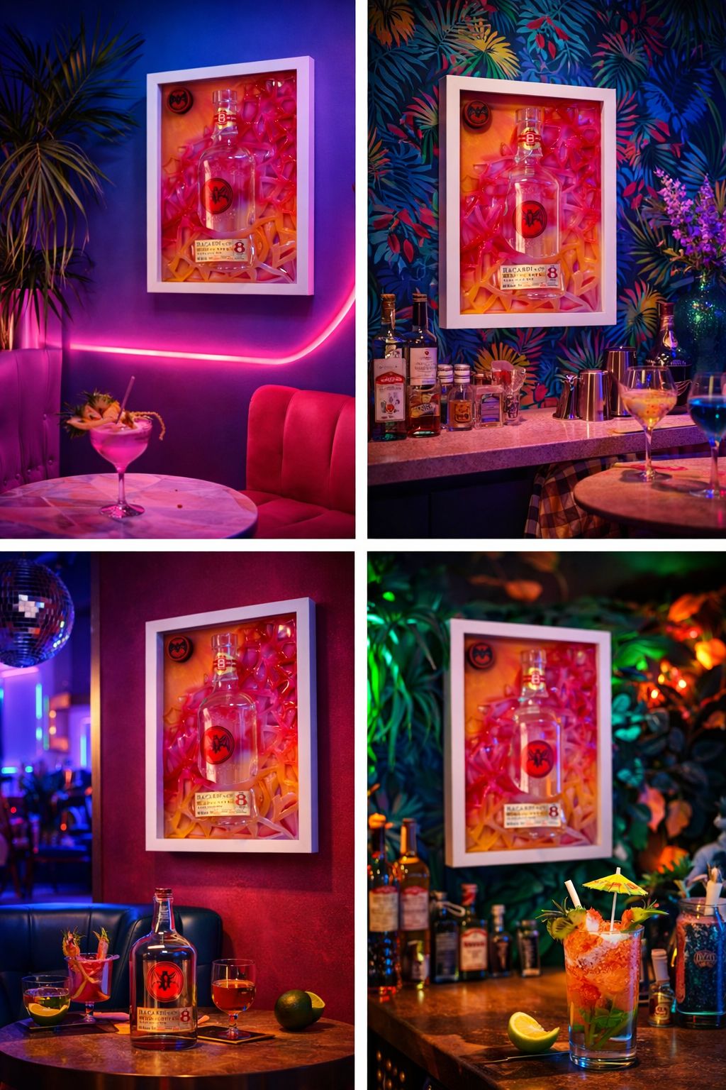 Tablou decorativ din rășină - BACARDI RARE GOLD RUM